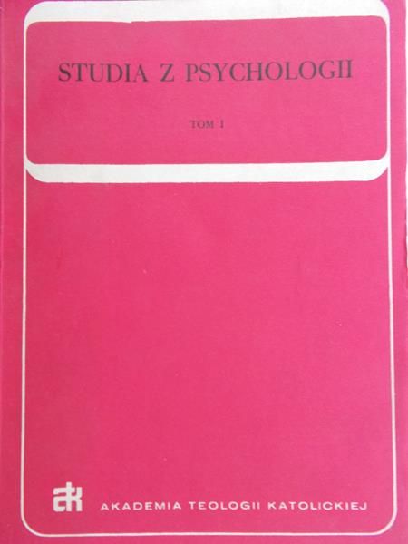 Studia z Psychologii, T. I