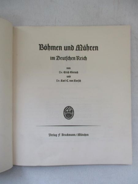 Gierach Erich - Bohmen und Mahren im Detschen Reich