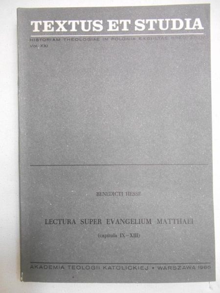 Hesse Benedicti - Lectura Super Evangelium Matthaei