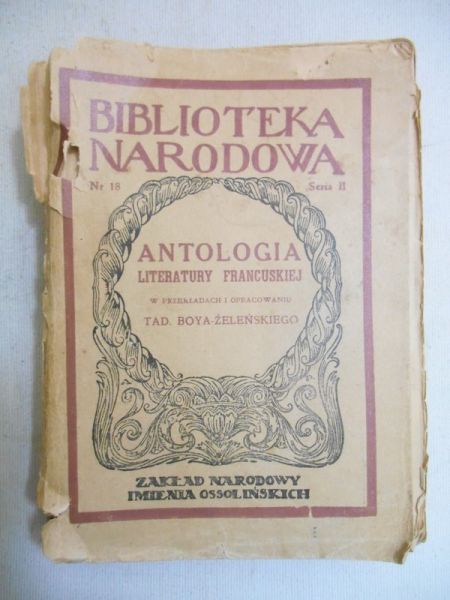 Żeleński Boy Tadeusz  -  Antologia literatury francuskiej, 1950 r.