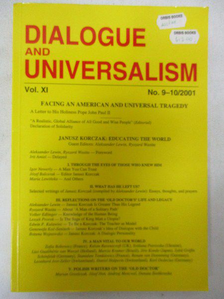 Kuczyński Janusz (red.) - Dialogue and Universalism. Vol. XI
