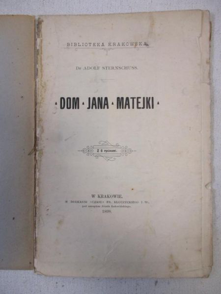 Sternschuss Adolf - Dom Jana Matejki, 1898 r.