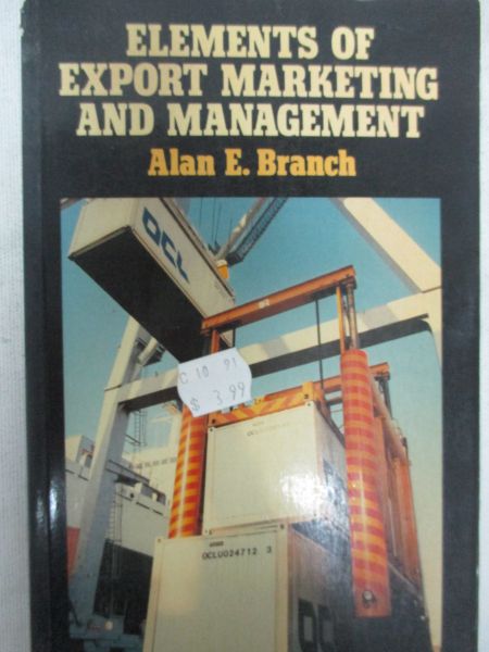 Branch Alan E. - Elements Of Export Marketing And Management