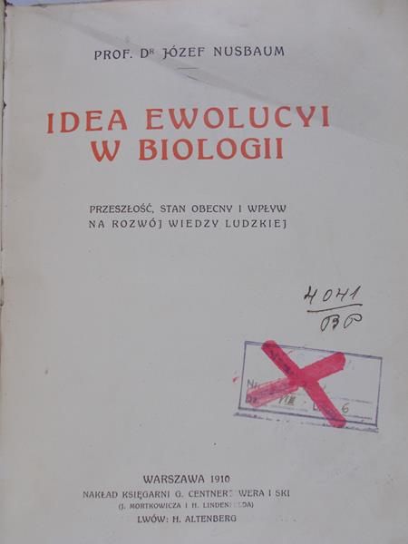 Nusbaum Józef - idea rewolucji w biologii, 1910 r.