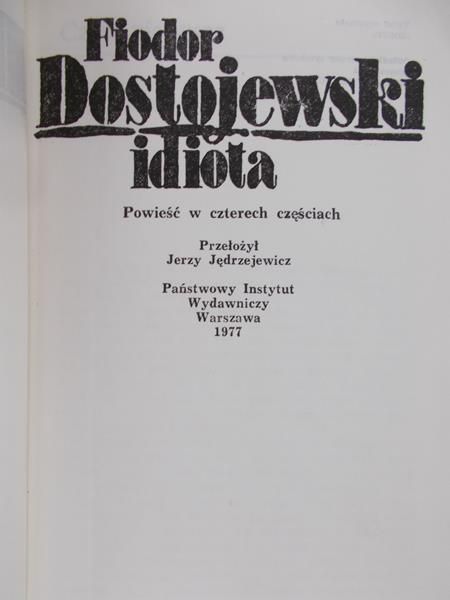 Dostojewski Fiodor - Idiota