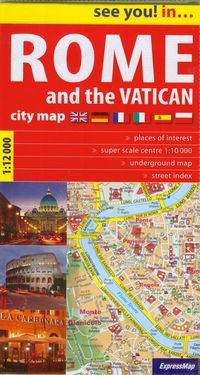 Rome and the Vatican city map  1:12 000