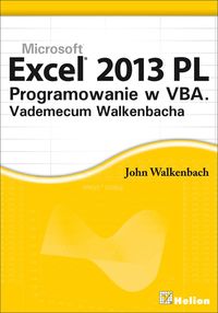Walkenbach John - Excel 2013 PL Programowanie w VBA