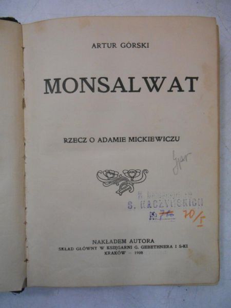 Górski Artur - Monsalwat, 1908 r.