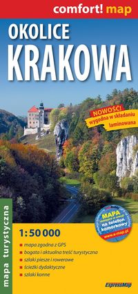Okolice Krakowa: Mapa laminowana 1:50 000