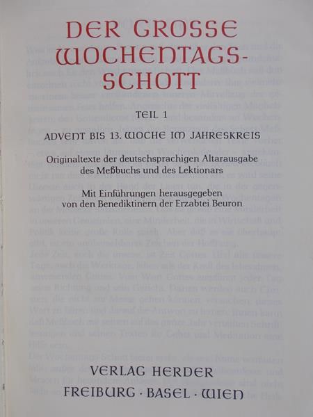 Der Grosse Wochentags-Schott