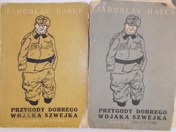 Hasek Jaroslav - Przygody dobrego wojaka szwejka, zestaw 2 książek, 1949r.