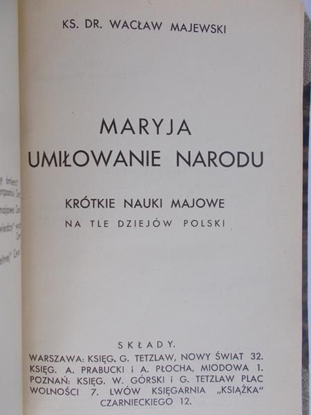 Maryja umołowanie narodu, 1937 r.