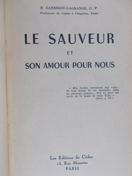 Garrigou-Lagrange R. - Le Sauveur