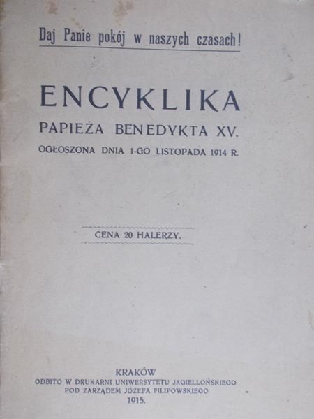 - Encyklika Papieża Benedykta XV