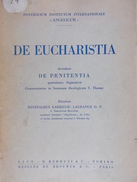 De Eucharistia, 1943r.