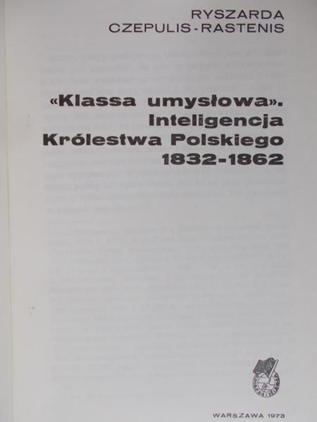 Czepulis-Rastenis Ryszarda - Klassa umysłowa
