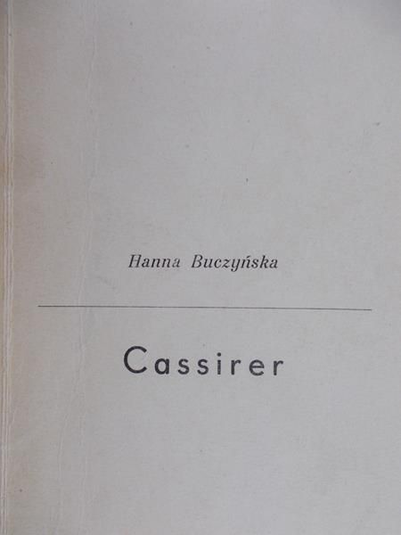 Buczyńska Hanna - Cassirer