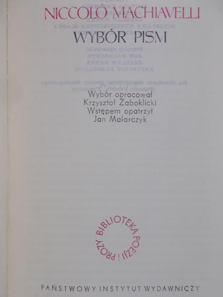 Machiavelli Niccolo - Wybór pism