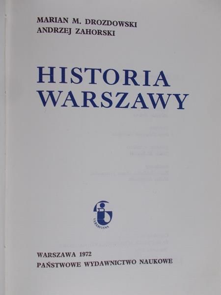 Zahorski A. - Historia Warszawy