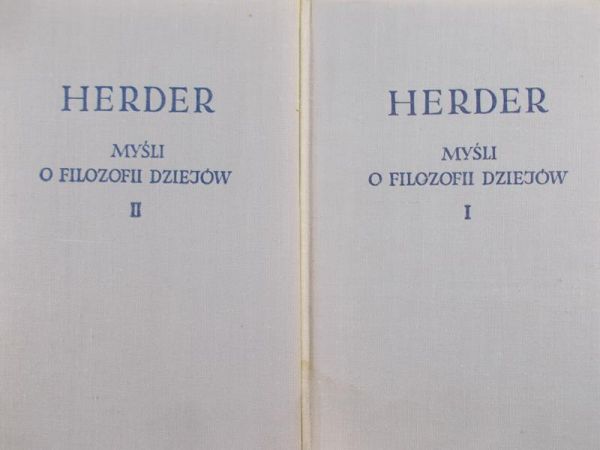 Herder Johann Gottfried - Myśli o filozofii dziejów tom I- II