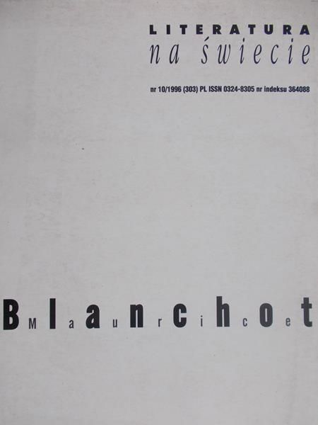 Blanchot Maurice - Literatura na świecie. Tomasz Mroczny