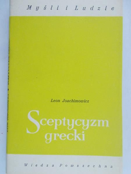Joachimowicz Leon - Sceptycyzm grecki