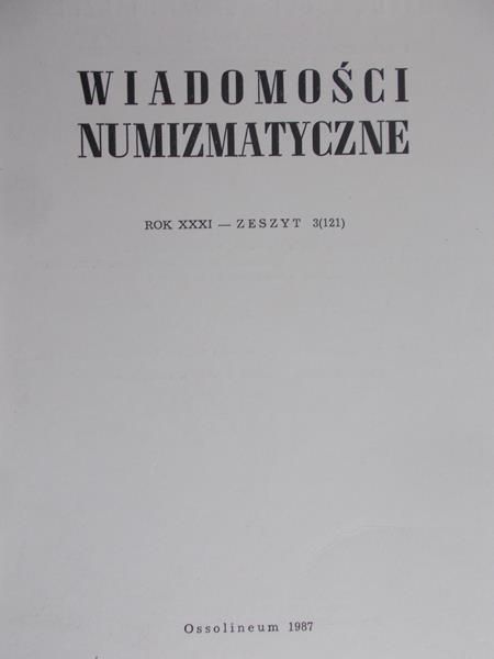 Kiersnowski Ryszard - Wiadomości numizmatyczne