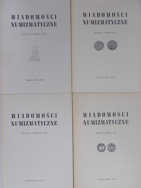 Kiersnowski Ryszard - Wiadomości numizmatyczne, zeszyt 1- 4