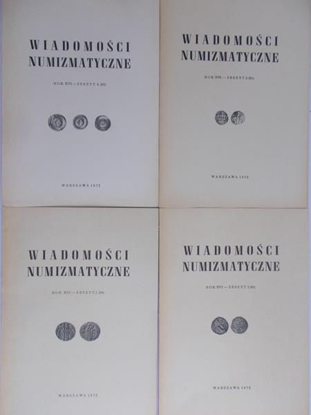 Kiersnowski Ryszard (red.) - Wiadomości Numizmatyczne, zeszyt 1-4