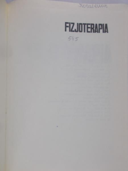 Straburzyński Gerard (red.) - Fizjoterapia