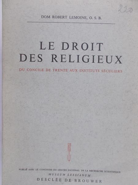 Robert Lemoine - Le Droit des Religieux