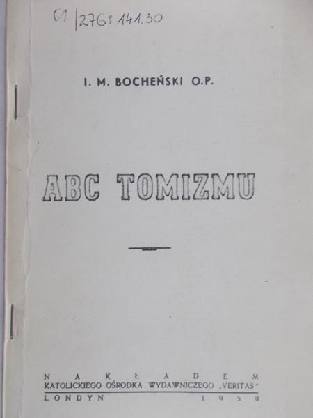 Bocheński I. M. - ABC Tomizmu, 1950 r.