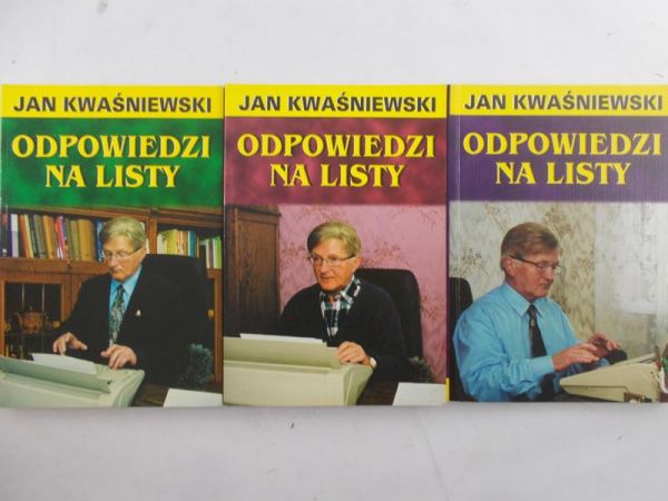Kwaśniewski Jan  - Odpowiedzi na listy, zestaw 3 książek