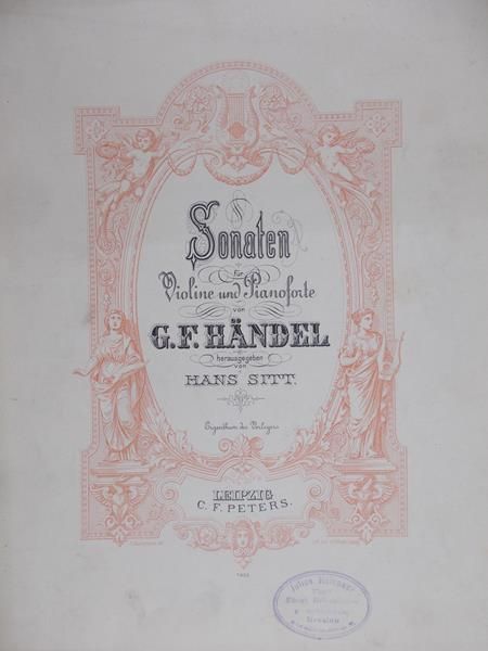 Handel G.F - Sonaten fur Violine und Pianoforte