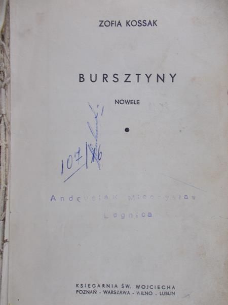 Kossak Zofia -  Bursztyny, 1936