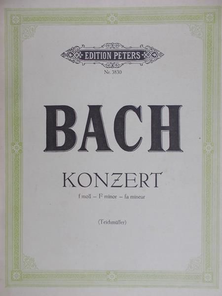Bach Johann Sebastian - Konzert f-Moll fur Klavier und Orchester