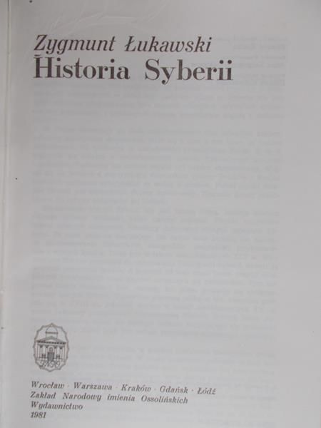 Łukawski Zygmunt - Historia Syberii