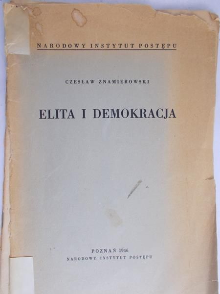Znamierowski Czesław - Elita i demokracja. Rok 1946