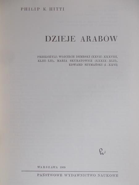 Hitti Philip K. - Dzieje Arabów