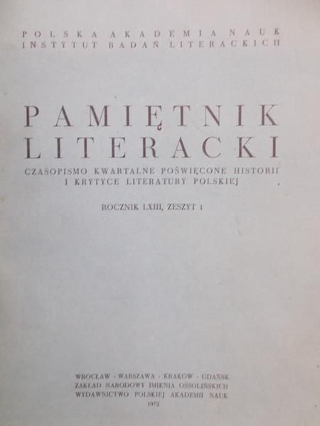Głowiński Michał (red.) - Pamiętnik literacki