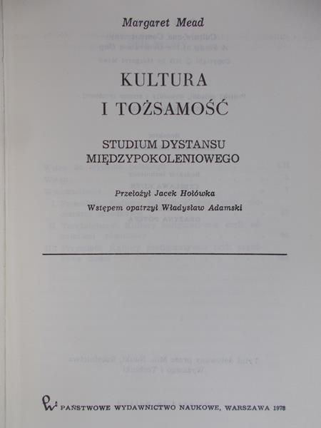 Mead Margaret - Kultura i tożsamość