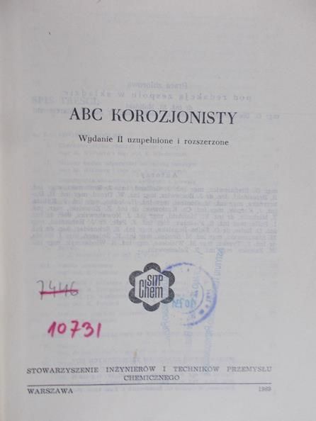 Moliński Stanisław - ABC korozjonisty