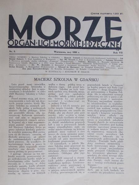"Morze", nr 5, 1930 r.