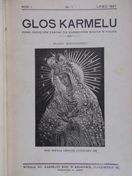 Głos karmelu, 1927r.