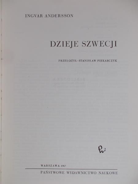 Andersson Ingvar - Dzieje Szwecji