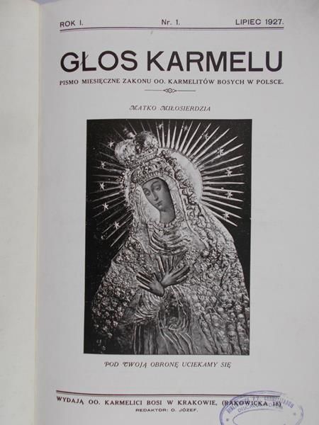 Głos karmelu, 1927r.