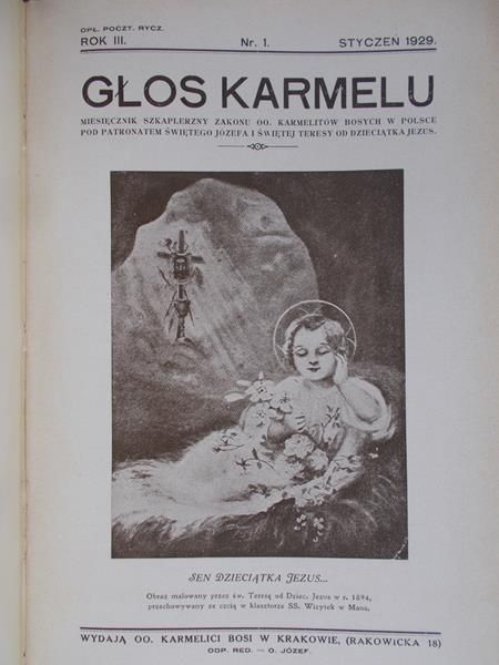 Głos Karmelu, Styczeń 1929 r.