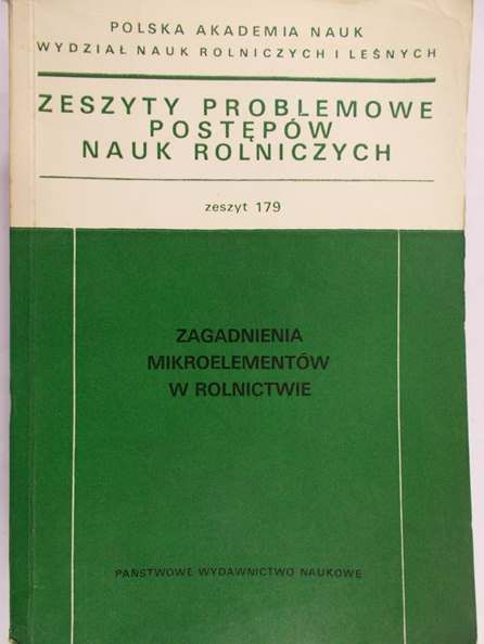 Zagadnienia mikroelementów w rolnictwie