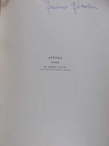 Loth Jerzy - Afryka, 1935 r.