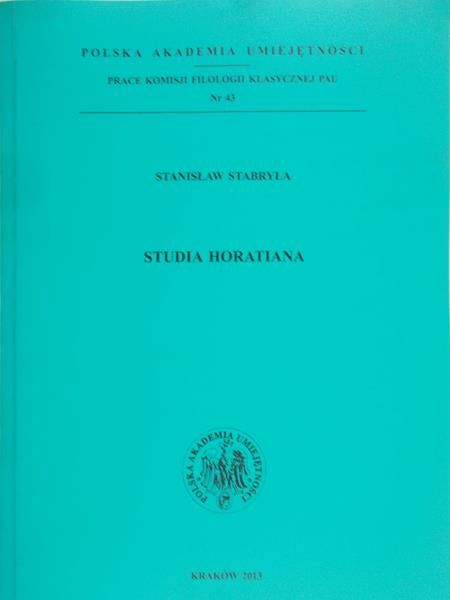 Stabryła Stanisław - Studia Horatiana